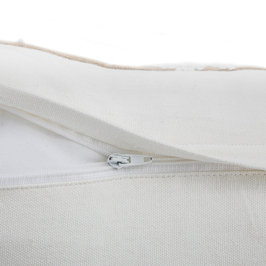 Country Collection Wildflower Rectangular Linen Pom Pom Cushion