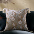 Vine Collection Wild Lotus Hand Embroidered Beaded Cushion - daals