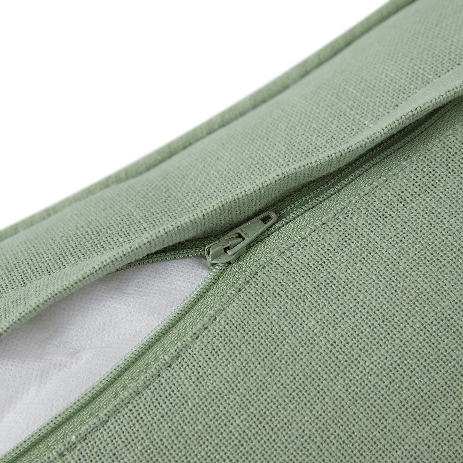 Willow Sage Green Botanic Haven Embroidered Rectangular Cushion