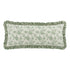 Willow Sage Green & Ivory Floral Ruffle Lumbar Cushion - daals