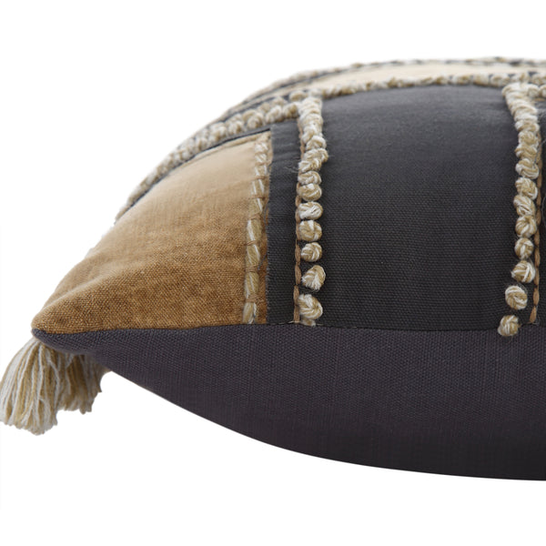 Wylder Collection Enzyme Washed Wool Tassel Cushion