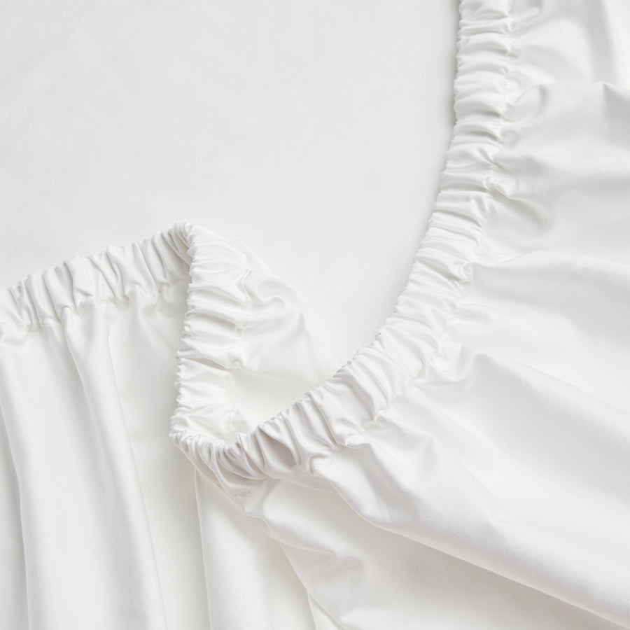 Hotel Collection 400 Thread Count Cotton Sateen Deep Fitted Sheet - White