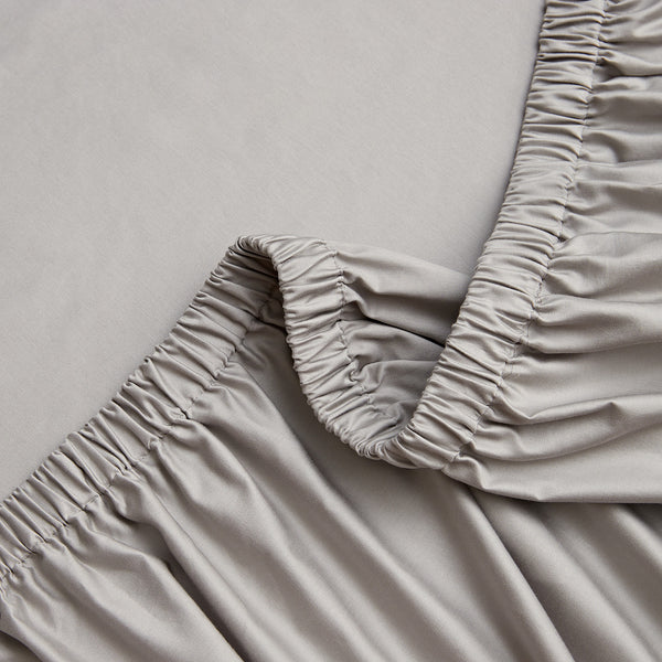 Hotel Collection 600 Thread Count Cotton Sateen Deep Fitted Sheet - Grey