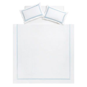 Belvedere Royal Blue Cord Embroidered 300 Thread Count Cotton Percale Duvet Set