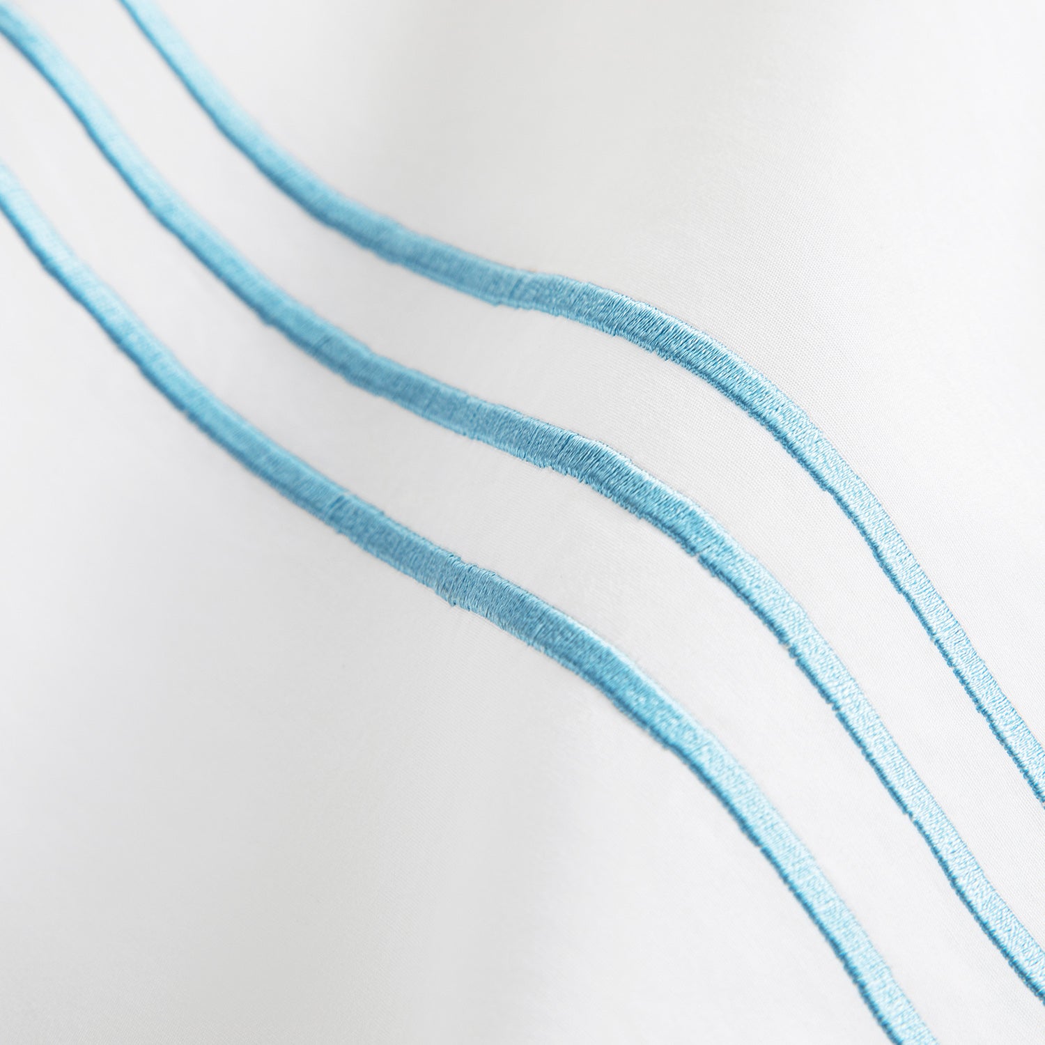 Belvedere Royal Blue Cord Embroidered 300 Thread Count Cotton Percale Duvet Set