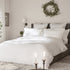 Castillo White Lace 300 Thread Count Cotton Percale Duvet Set - daals