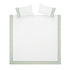 Elodie White & Seafoam Green Floral Embroidered 300 Thread Count Cotton Percale Duvet Set - daals
