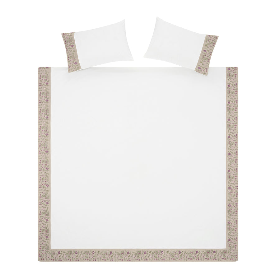 Evelyn Wildflower Embroidered 300 Thread Count Cotton Percale Duvet Set