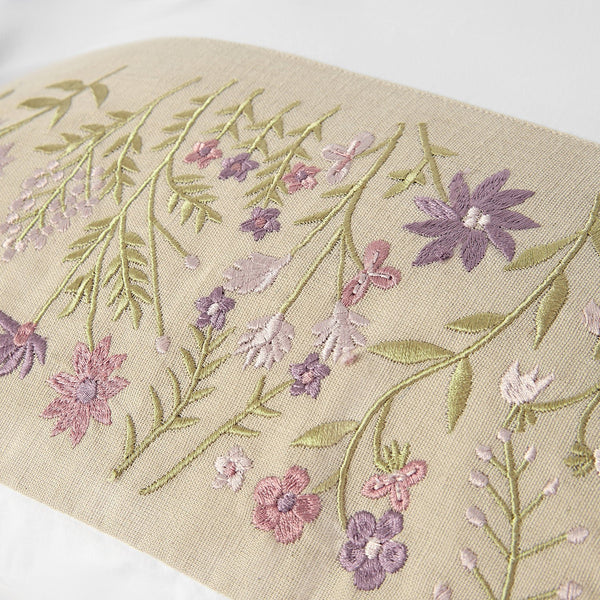 Evelyn Wildflower Embroidered 300 Thread Count Cotton Percale Duvet Set