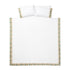 Flora & Fauna White Jacobean Floral Embroidered 300 Thread Count Cotton Percale Duvet Set - daals