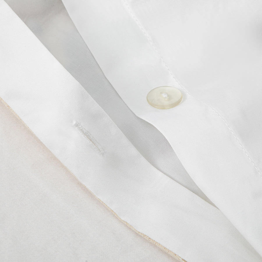 Flora & Fauna White Jacobean Floral Embroidered 300 Thread Count Cotton Percale Duvet Set