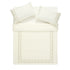 Gabrielle Ivory Leaf Embroidered 600 Thread Count Cotton Sateen Duvet Set