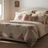 Isadora Garnet Red Damask Embroidered Linen Blend Duvet Set - daals