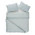 Matilda Blue Gingham Ruffle Linen Blend Duvet Set - daals