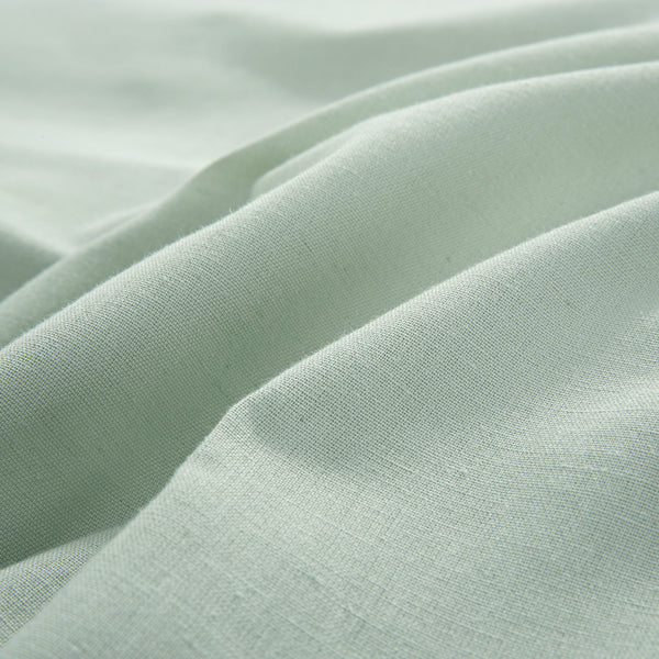 Matilda Seafoam Green Ruffle Linen Blend Duvet Set - daals