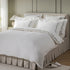 Meadow White Floral Embroidered 300 Thread Count Cotton Percale Duvet Set - daals