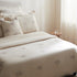 Meadow Cream Sprig Embroidered Linen Blend Duvet Set - daals