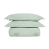 Meadow Seafoam Green Sprig Embroidered Linen Blend Duvet Set - daals