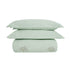 Meadow Seafoam Green Sprig Embroidered Linen Blend Duvet Set
