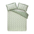 Willow Sage Green & Ivory Floral Ruffle Reversible 210TC Cotton Percale Duvet Set - daals