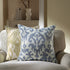 Ikat Collection Dusty Blue Hand Embroidered Cushion - daals