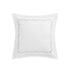 Adeline Moonshine Grey Floral Embroidered 600 Thread Count Cotton Sateen Continental Square Pillowcases - Pair - daals