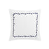 Adeline Midnight Blue Floral Embroidered 600 Thread Count Cotton Sateen Continental Square Pillowcases - Pair - daals