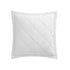 Esmeralda White Floral Embroidered Quilted Linen Blend Continental Square Pillowcases - Pair - daals