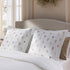 Evelyn Wildflower Embroidered 300 Thread Count Cotton Percale Continental Square Pillowcases - Pair