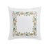 Flora & Fauna White Jacobean Floral Embroidered 300 Thread Count Cotton Percale Continental Square Pillowcases - Pair - daals