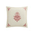 Isadora Garnet Red Damask Embroidered Quilted Linen Blend Continental Square Pillowcases - Pair - daals