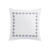 Kingsbury Navy & Powder Blue Heritage Embroidered 600 Thread Count Cotton Sateen Continental Square Pillowcases - Pair - daals