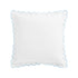 Margot Bluebell Blue Embroidered Scallop 300 Thread Count Cotton Percale Continental Square Pillowcases - Pair