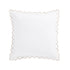 Margot Taupe Embroidered Scallop 300 Thread Count Cotton Percale Continental Square Pillowcases - Pair - daals
