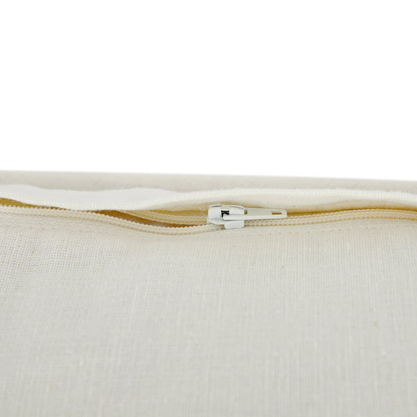 Matilda Cream Scallop Quilted Linen Blend Continental Square Pillowcases - Pair