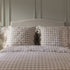 Matilda Beige Gingham Scallop Quilted Linen Blend Continental Square Pillowcases - Pair - daals