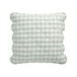 Matilda Sage Green Gingham Scallop Quilted Linen Blend Continental Square Pillowcases - Pair - daals