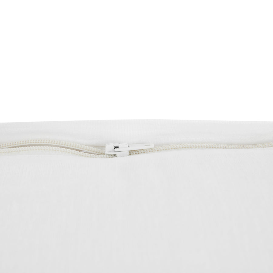 Matilda White Scallop Quilted Linen Blend Continental Square Pillowcases - Pair