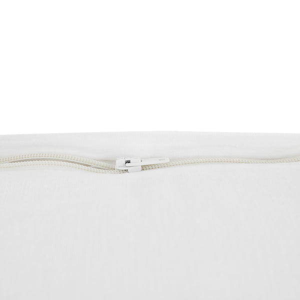 Matilda White Scallop Quilted Linen Blend Continental Square Pillowcases - Pair