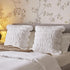 Matilda White Scallop Quilted Linen Blend Continental Square Pillowcases - Pair - daals