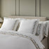 Meadow White Floral Embroidered 300 Thread Count Cotton Percale Continental Square Pillowcases - Pair - daals