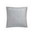 Valentina Grey Floral Embroidered 600 Thread Count Cotton Sateen Continental Square Pillowcases - Pair - daals