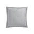 Valentina Grey Floral Embroidered 600 Thread Count Cotton Sateen Continental Square Pillowcases - Pair