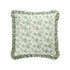 Willow Sage Green & Ivory Floral Ruffle Reversible 210 Thread Count Cotton Percale Continental Pillowcases - Pair - daals