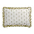 Darcy Floral Olive Green Ruffle Linen Blend Pillowcases - Pair