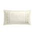 Gabrielle Ivory Leaf Embroidered 600 Thread Count Cotton Sateen King Size Oxford Pillowcases - Pair - daals