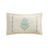 Isadora Teal Damask Embroidered Linen Blend King Size Oxford Pillowcases - Pair