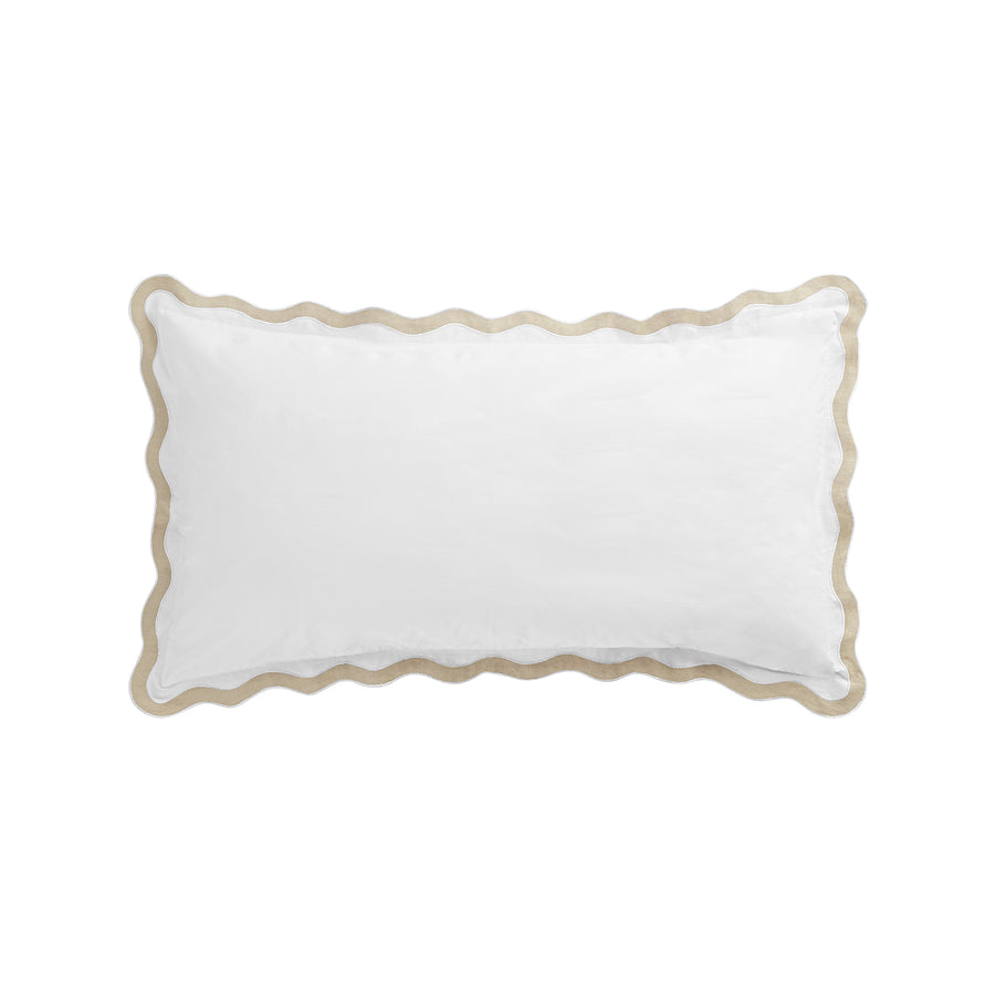 Lucinda Natural Wave 300 Thread Count Cotton Percale King Size Pillowcases - Pair