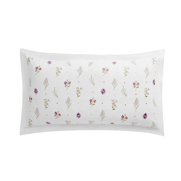 Evelyn Wildflower Embroidered 300 Thread Count Cotton Percale King Size Oxford Pillowcases - Pair - daals