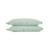 Matilda Seafoam Green Ruffle Linen Blend Pillowcases - Pair - daals